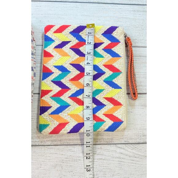 AMERICA & BEYOND Beyond/Embellished Tote Bag 3 Piece Set Boho Made In India - Picture 4 of 16